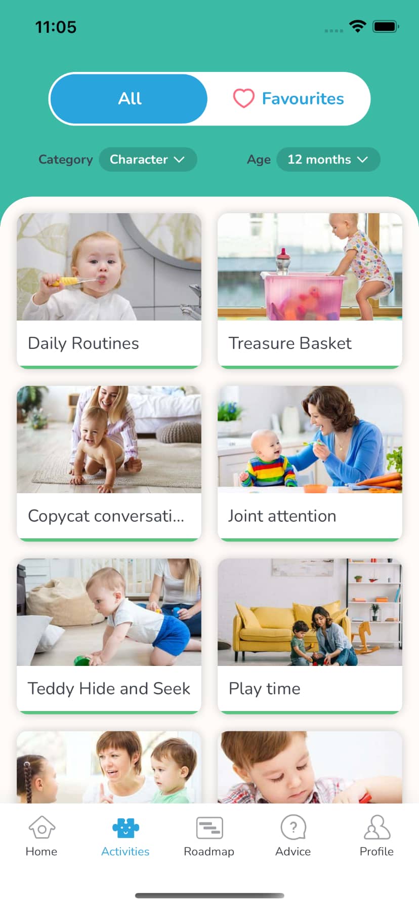 Nurtured app activites